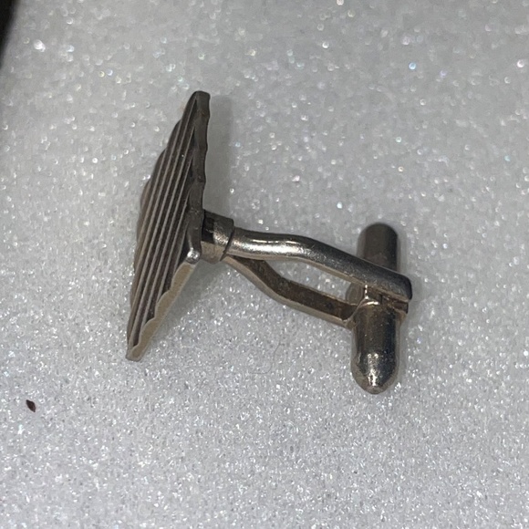 Replacement Lost SINGLE Vintage Cuff Link Blue Stone & Silver - Picture 5 of 12